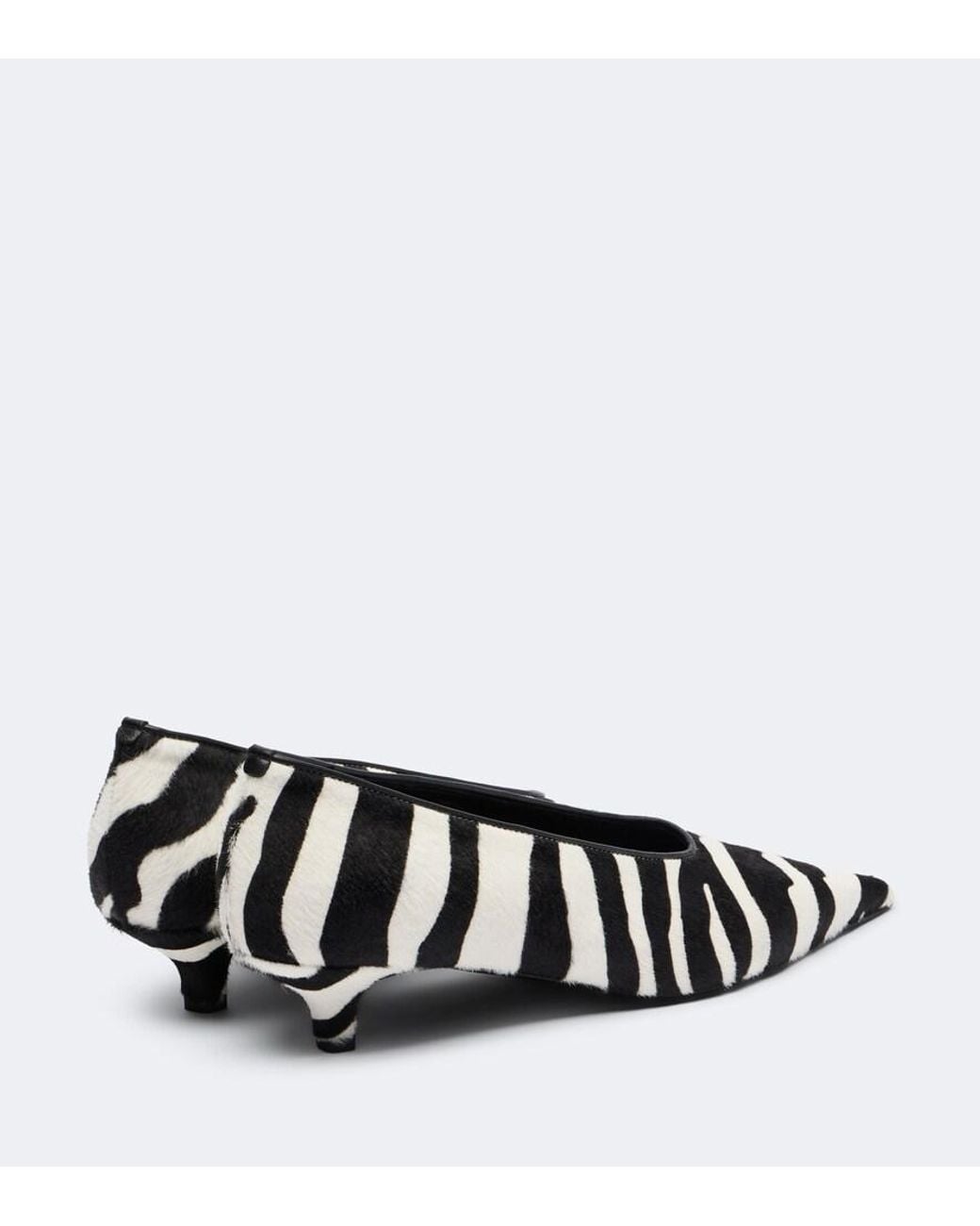Totême Black Zebra-Print Calf Hair Pumps