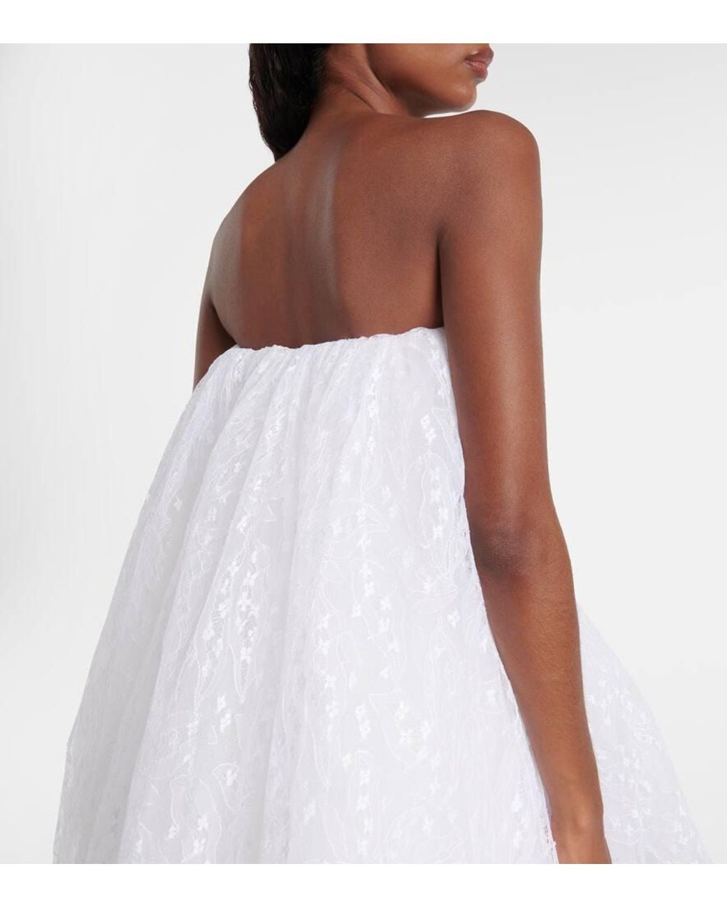 Givenchy White Bustier-Kleid Aus Spitze