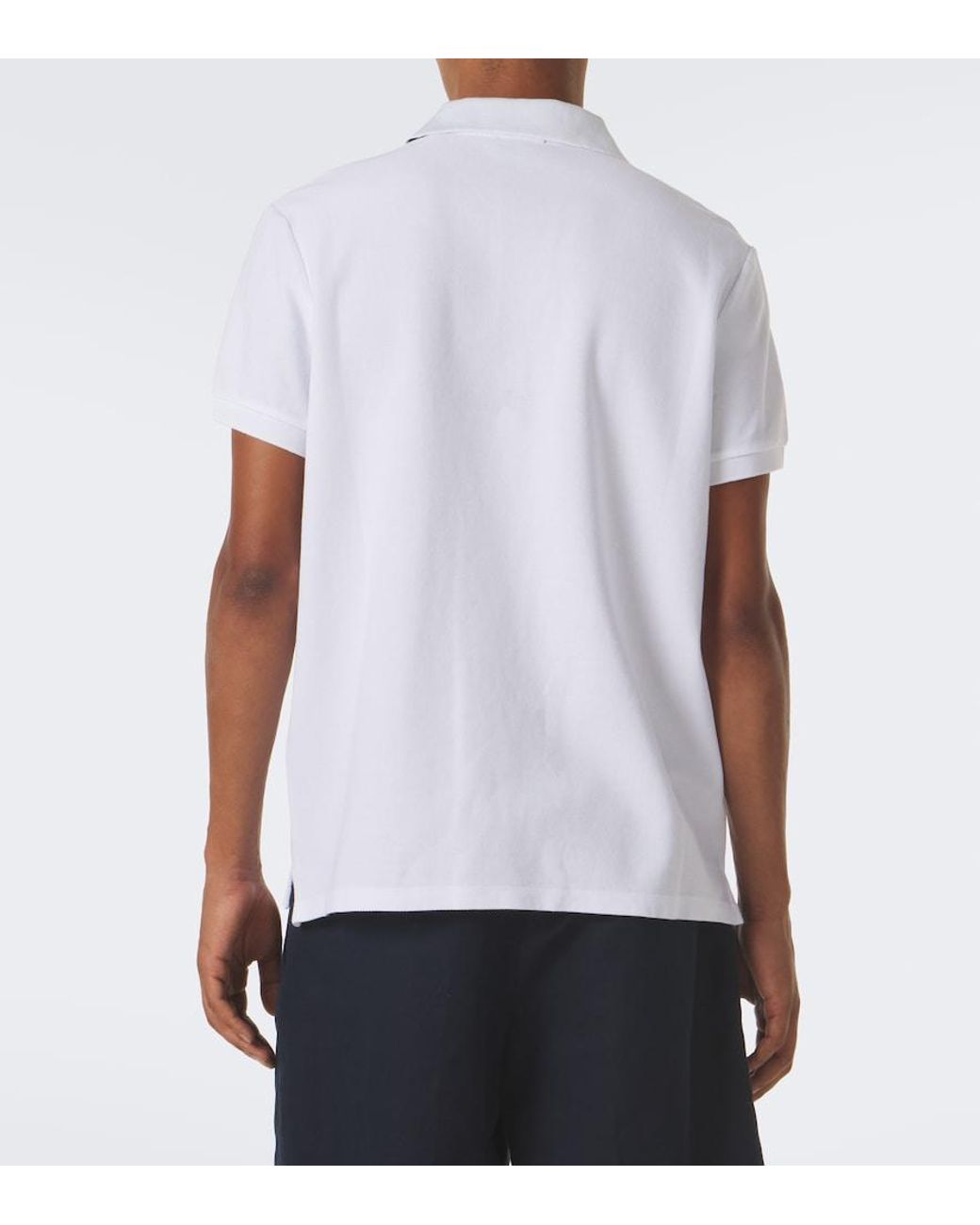 Dunhill White Cotton Pique Polo Shirt for men