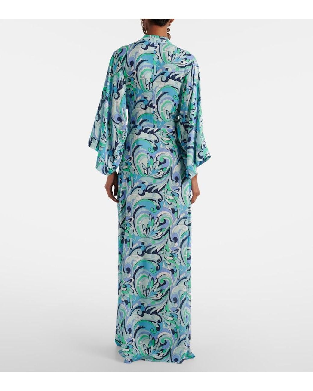 Melissa Odabash Blue Eloise Printed Maxi Dress