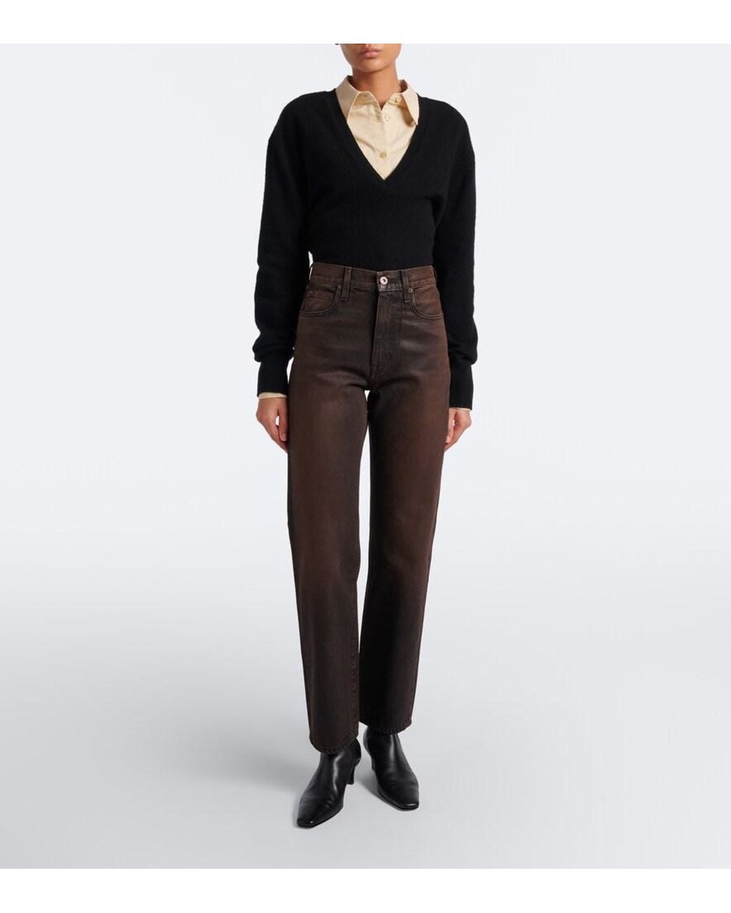 SLVRLAKE Denim Black London Straight Jeans