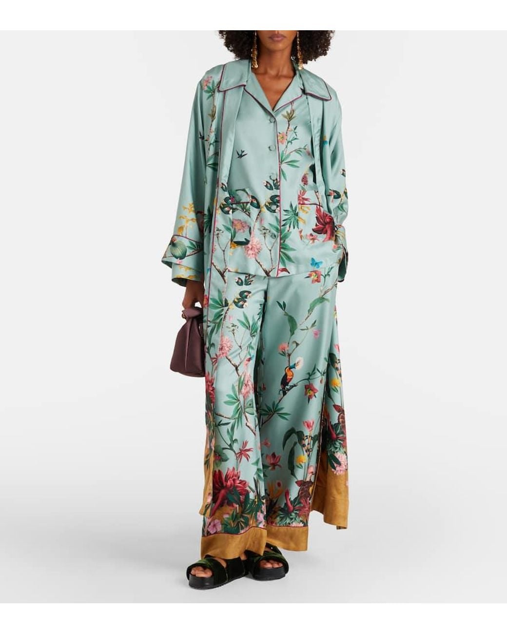 Chemise Imprimee En Soie LaDoubleJ en coloris Blue