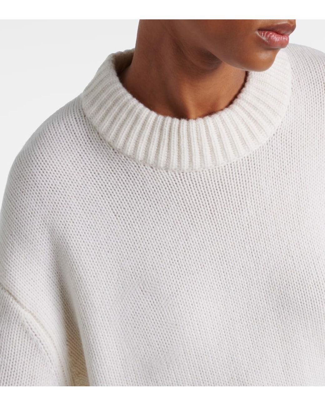 Lisa Yang White Sony Cashmere Sweater