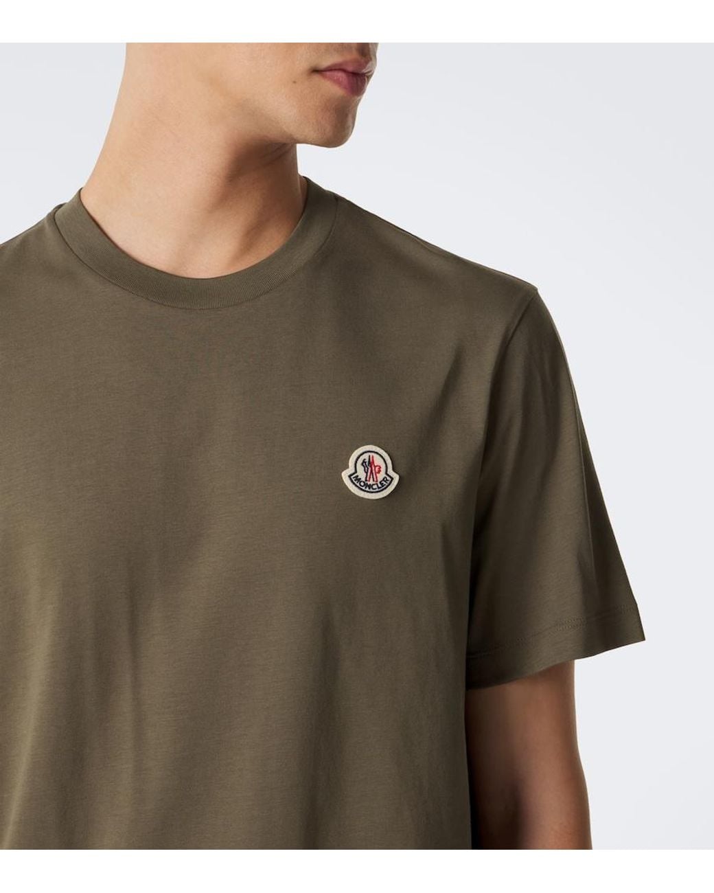 Moncler Green Set Of 3 Cotton Jersey T-Shirts for men