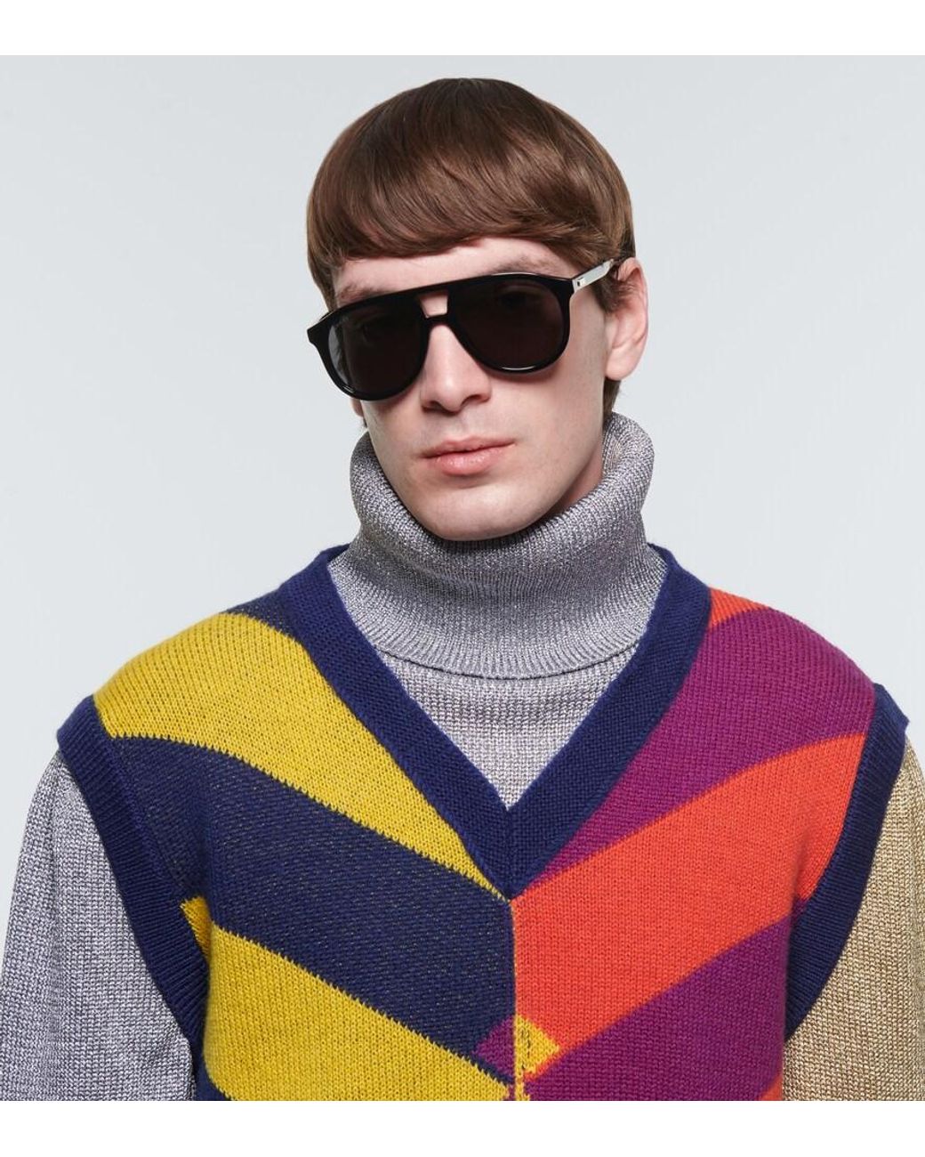 Gucci Blue Aviator Sunglasses for men