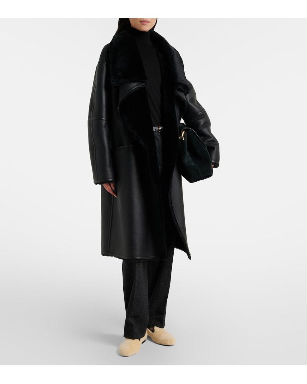 Totême Natural Shearling Loafers