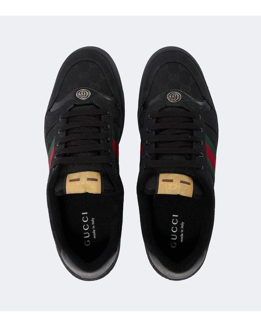 Gucci Black Screener Gg Canvas Sneakers for men