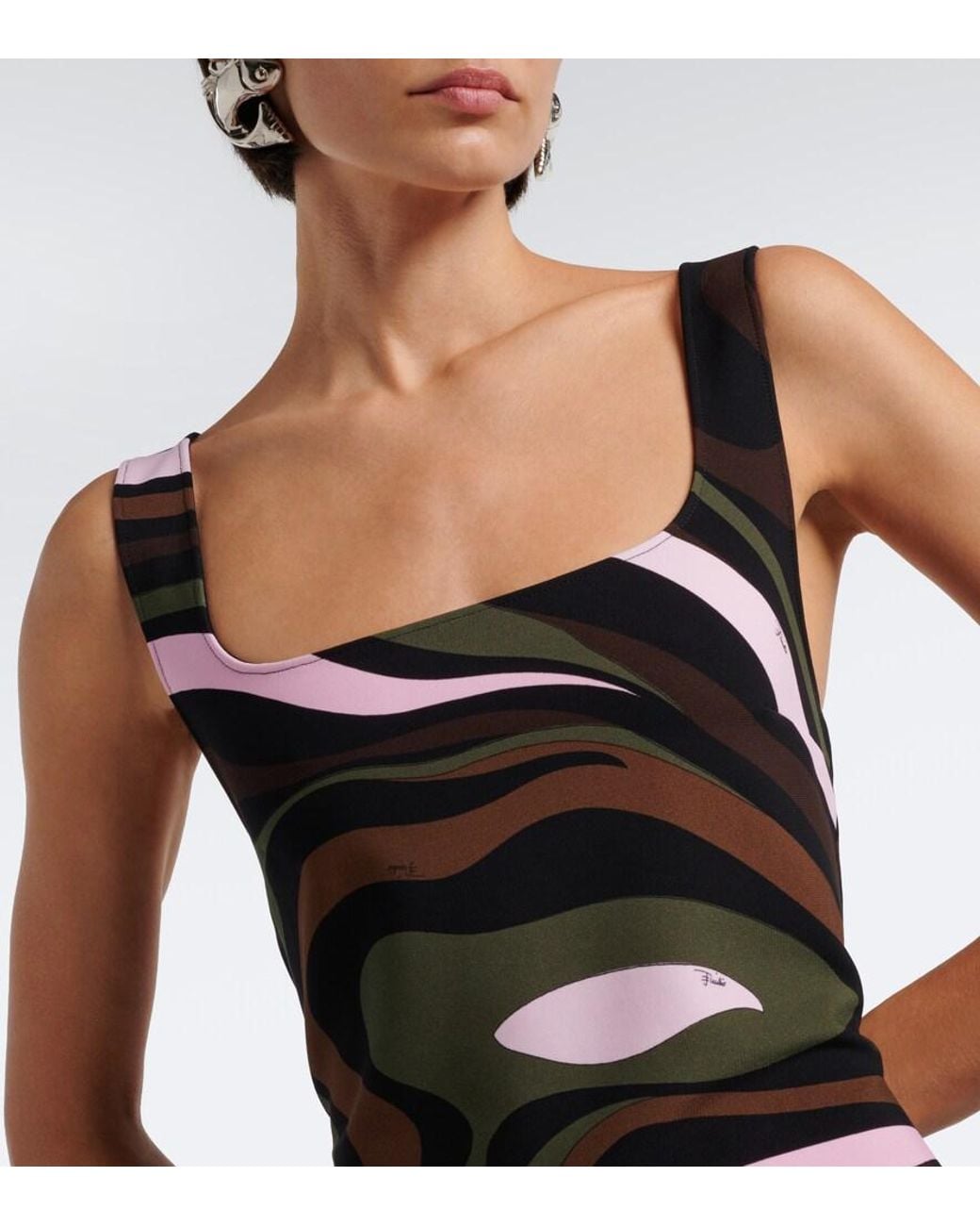 Emilio Pucci Black Marmo Jersey Minidress