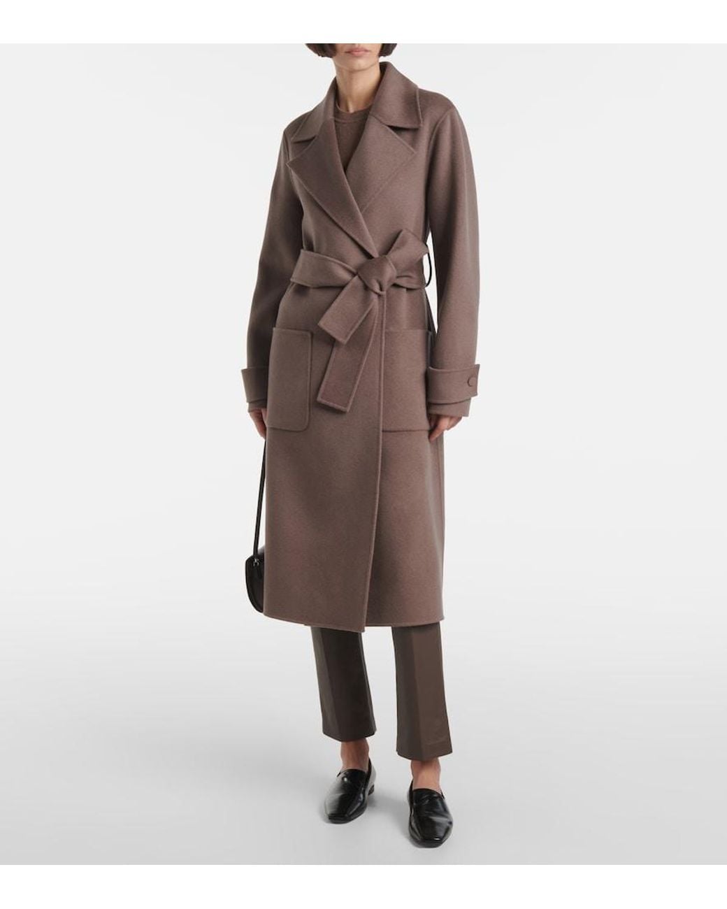 Joseph Brown Arline Wool And Cashmere Coat