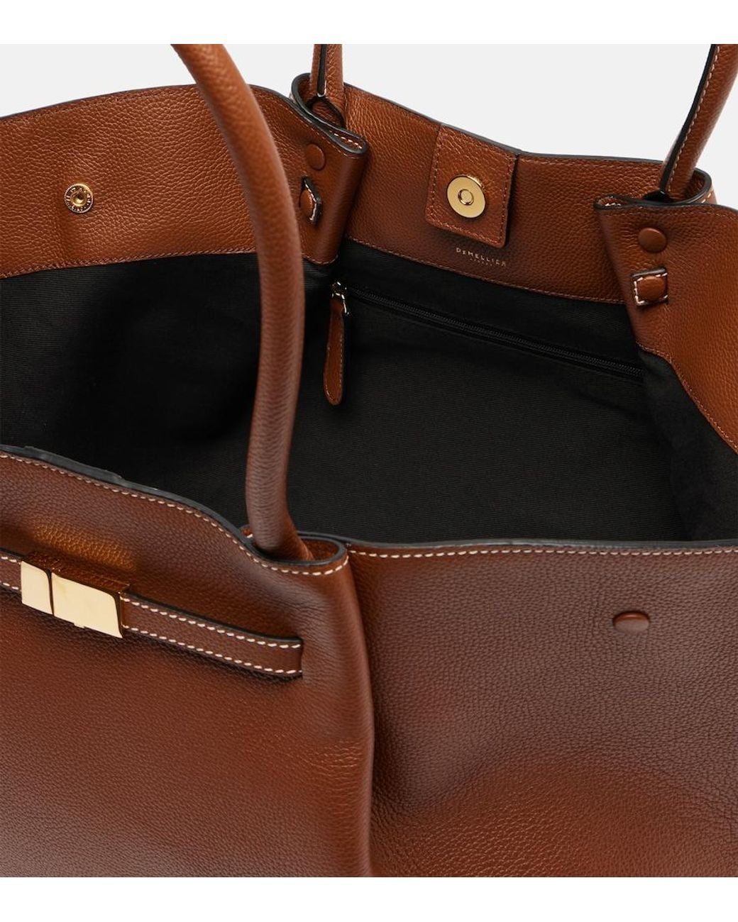 DeMellier London Brown New York Leather Tote Bag
