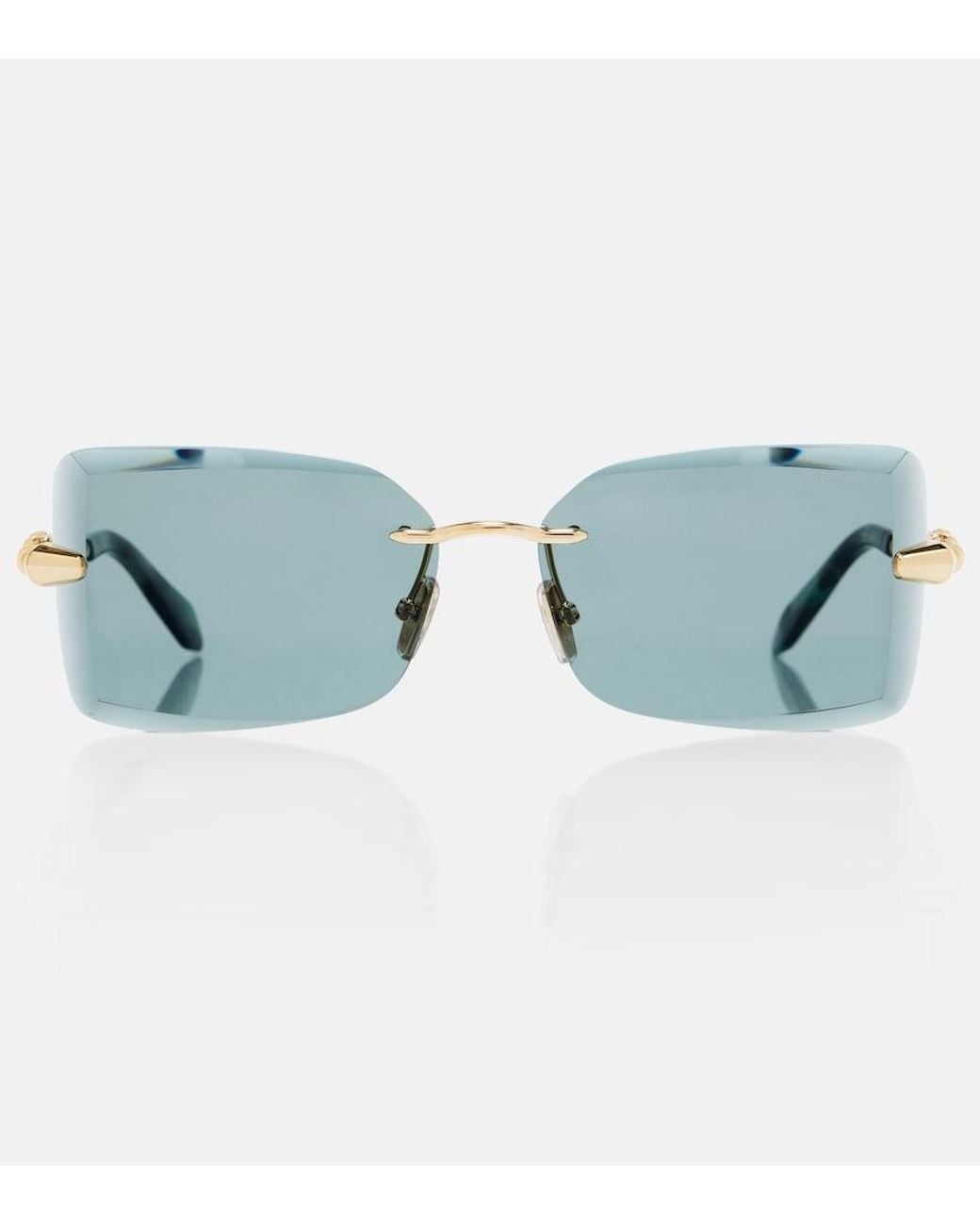 BVLGARI Blue Serpenti Viper Rectangular Sunglasses