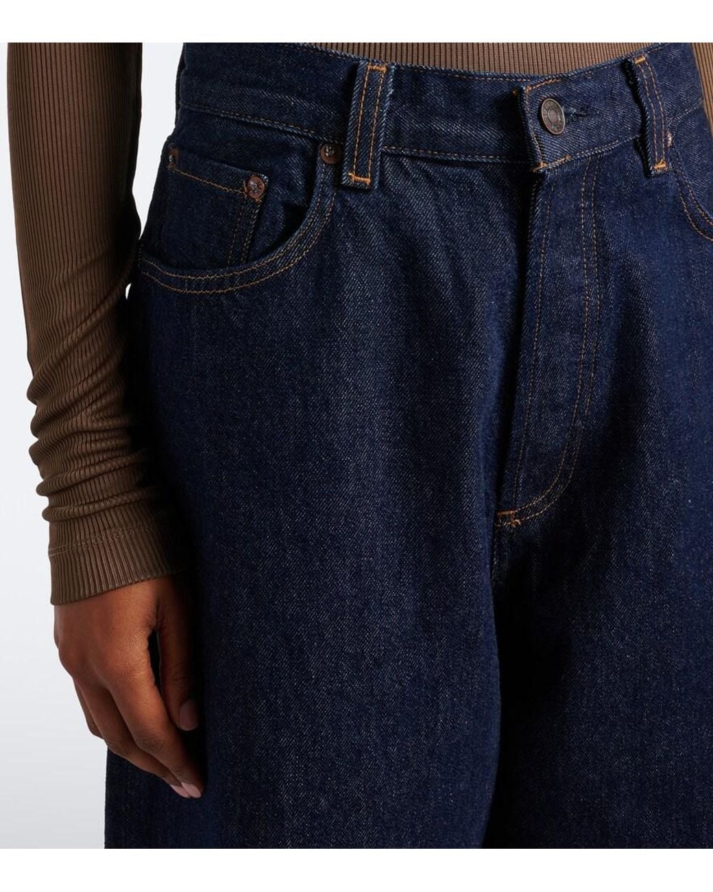 Agolde Blue Rounded Baggy Wide-Leg Jeans