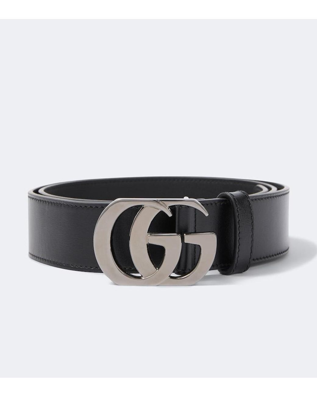 Gucci Black Cut Gg Marmont Leather Belt for men