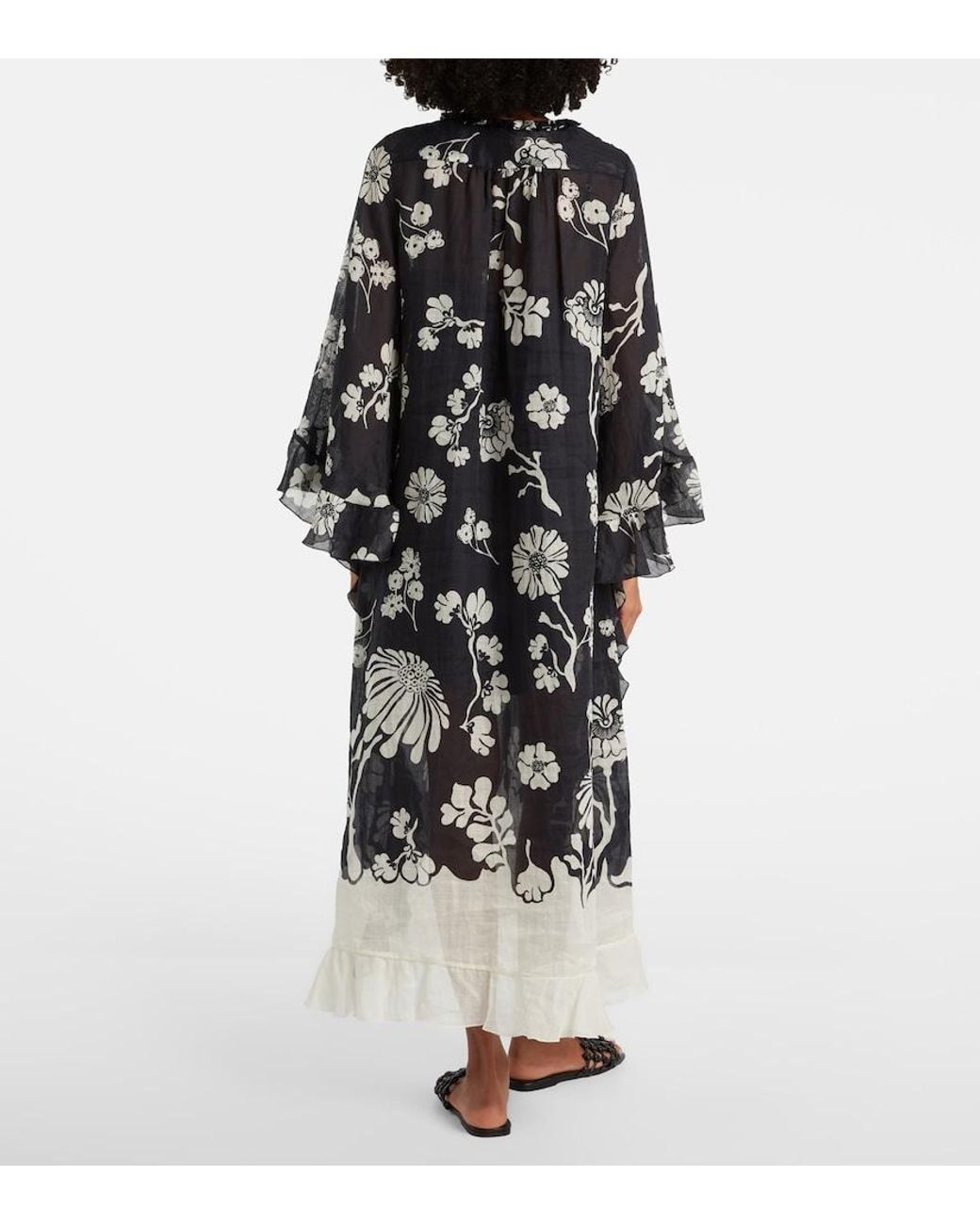 Dorothee Schumacher Black Floral Daydream Midi Dress