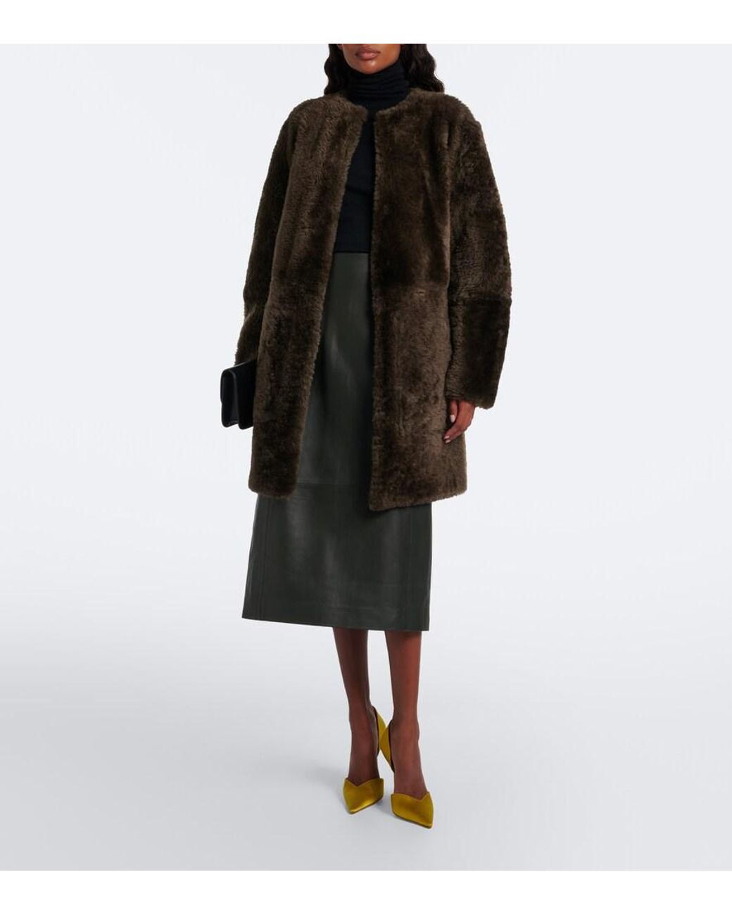 Vince Black Reversible Shearling Coat