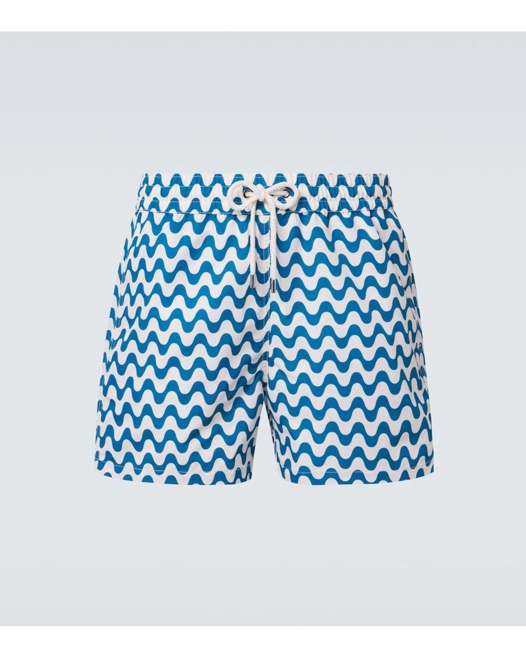 Frescobol Carioca Blue Santos Printed Swim Trunks for men