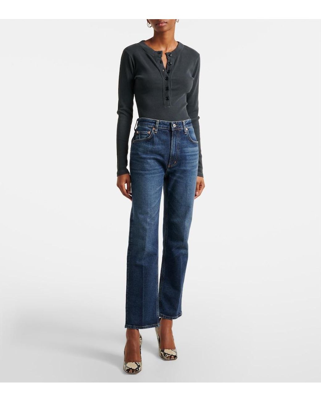 Citizens of Humanity Blue Zurie Straight Jeans