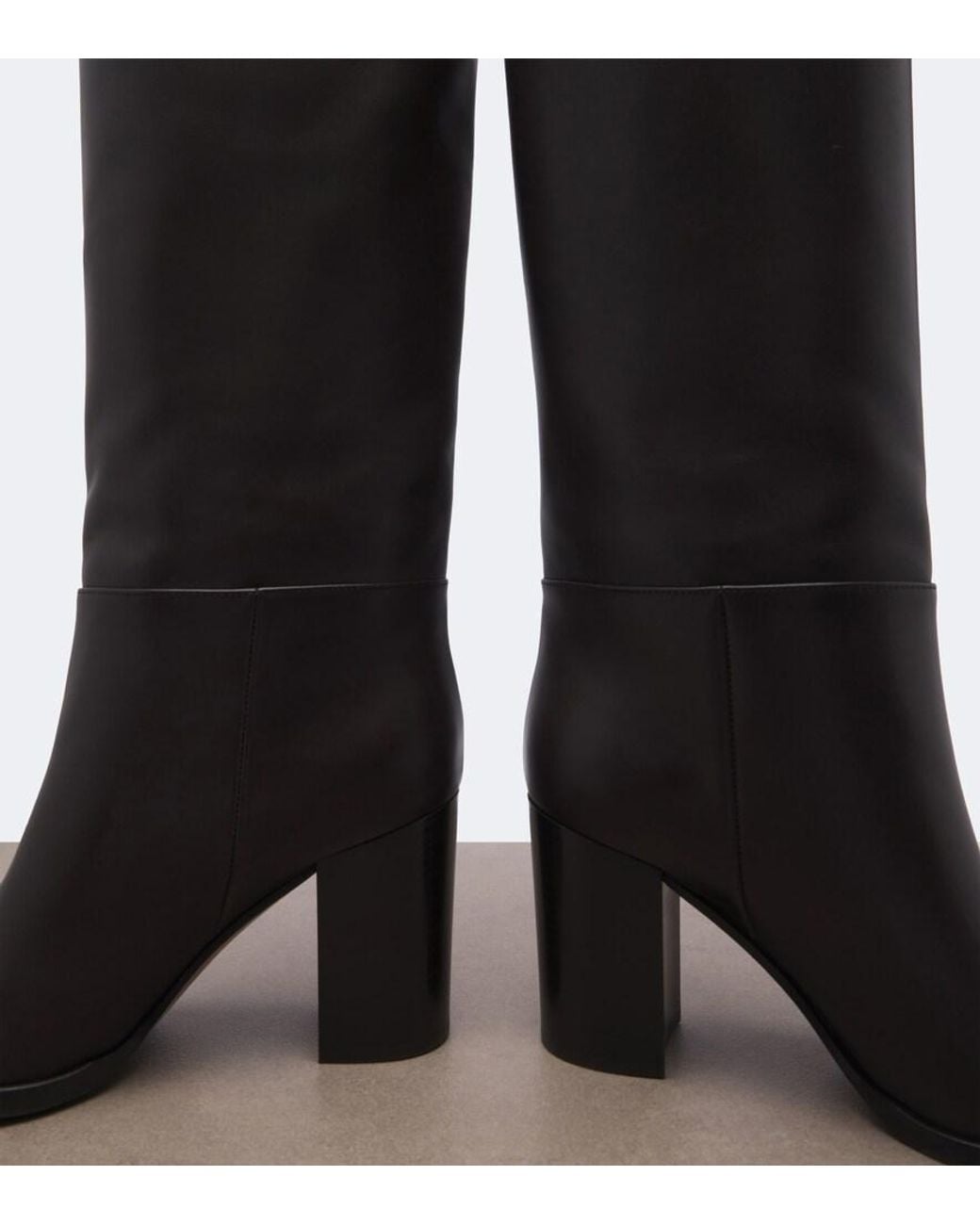 Gianvito Rossi Black Leather Over-The-Knee Boots