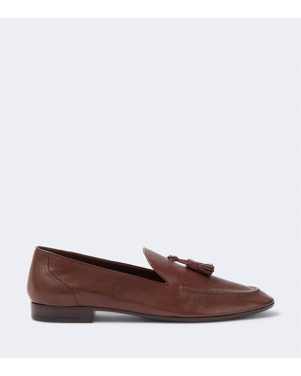 The Row Brown Caden Leather Loafers for men