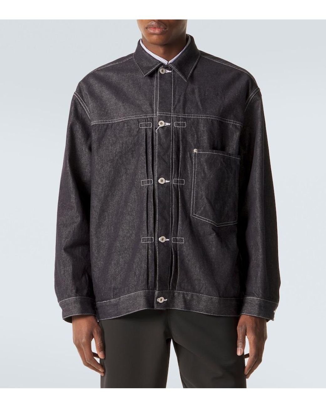 Comme des Garçons Blue Denim Jacket for men