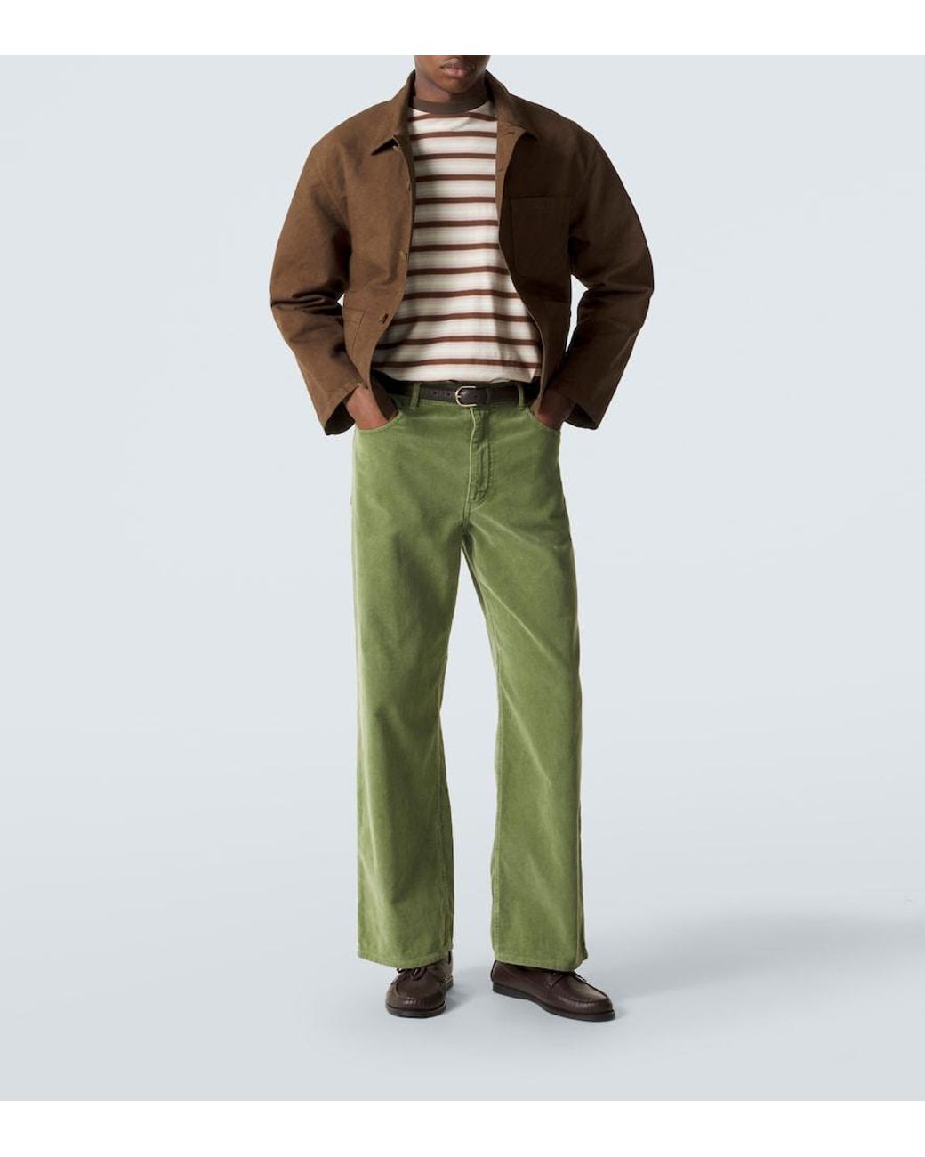 Auralee Brown Cotton Twill Jacket for men