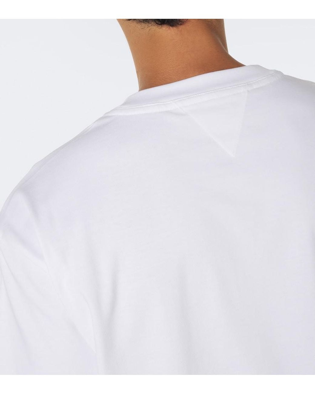 Bottega Veneta White Intrecciato Cotton Jersey T-Shirt for men