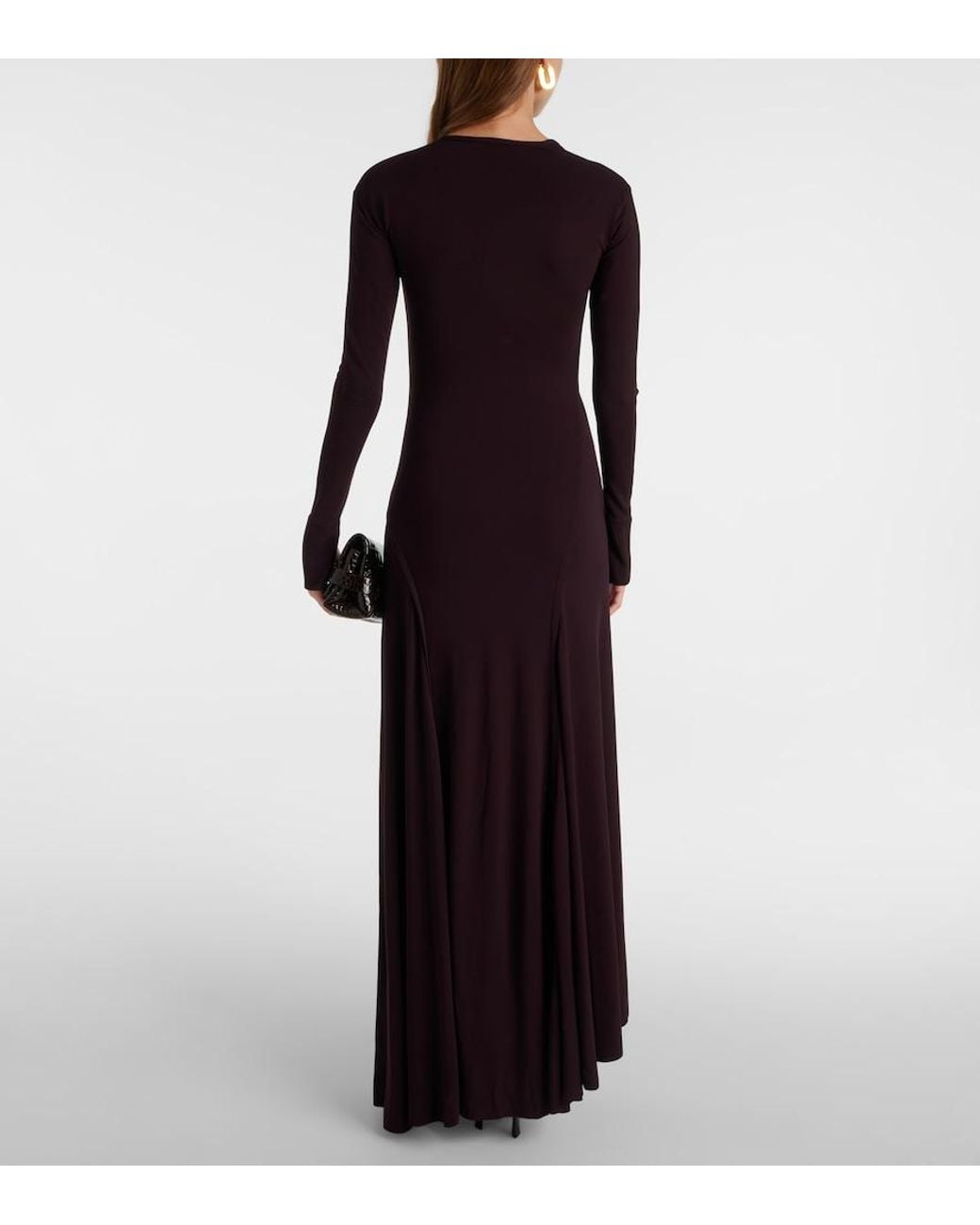 Victoria Beckham Black Twist-Detail Jersey Gown
