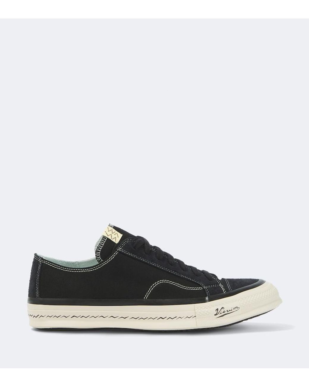 Visvim Black Nolan Suede-Trimmed Canvas Sneakers for men