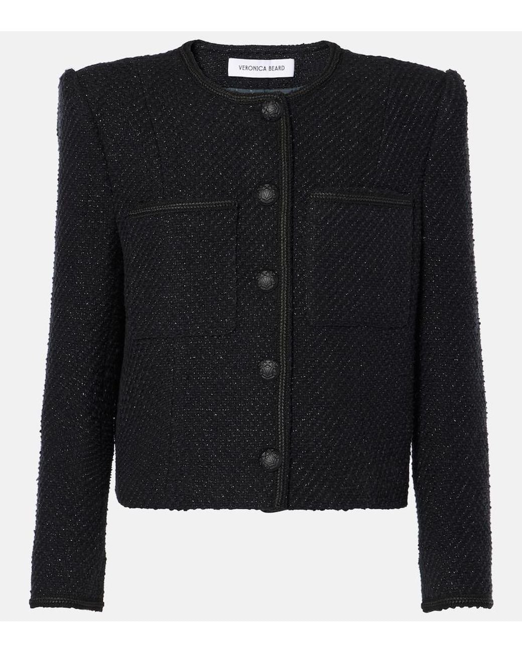 Veronica Beard Black Lars Cotton-Blend Jacket