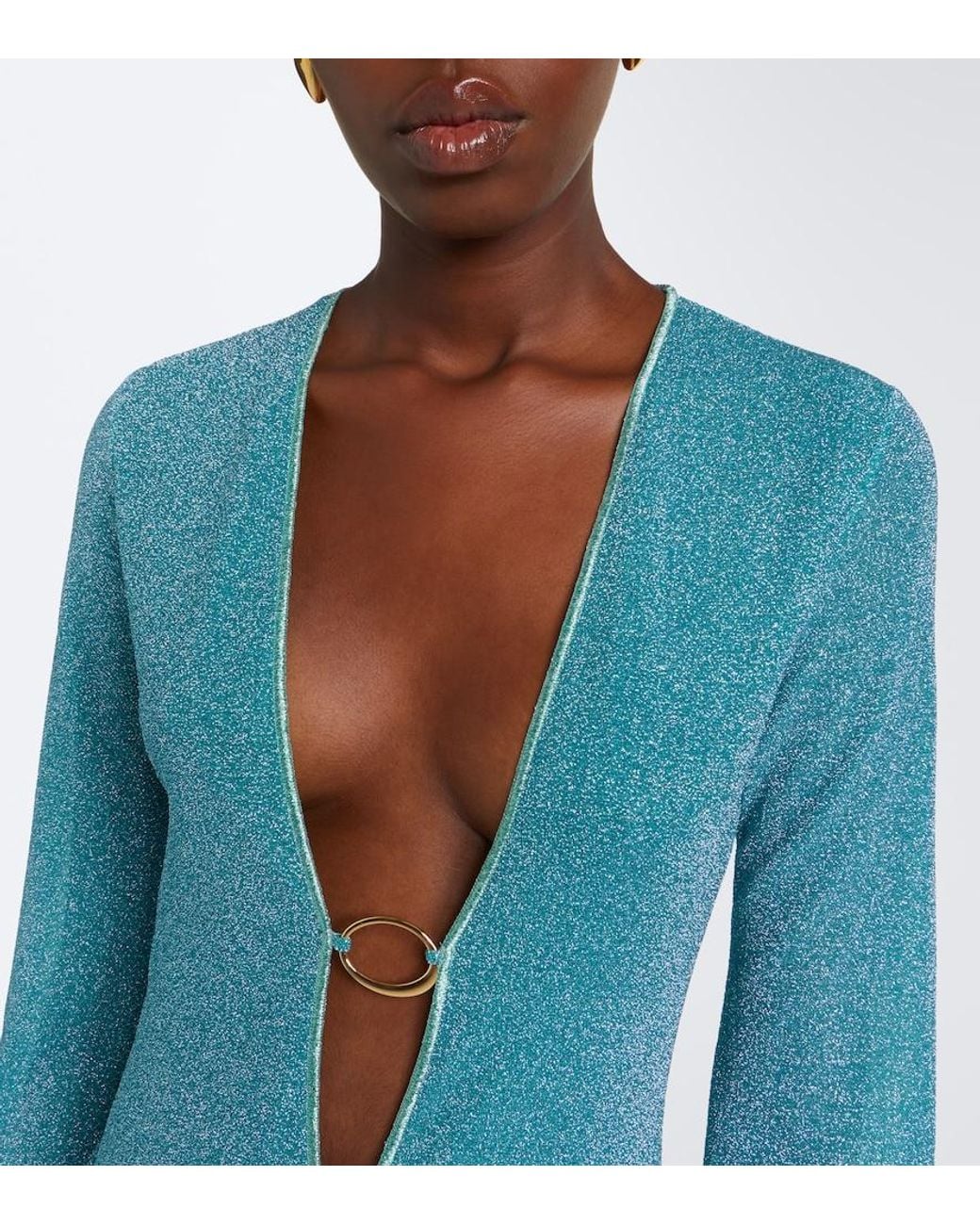 Oseree Blue Lumiere Maxi Dress