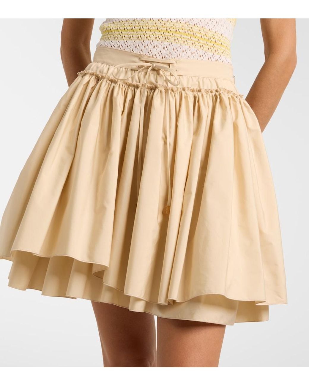 Loewe Natural Paula's Ibiza Cotton Poplin Miniskirt