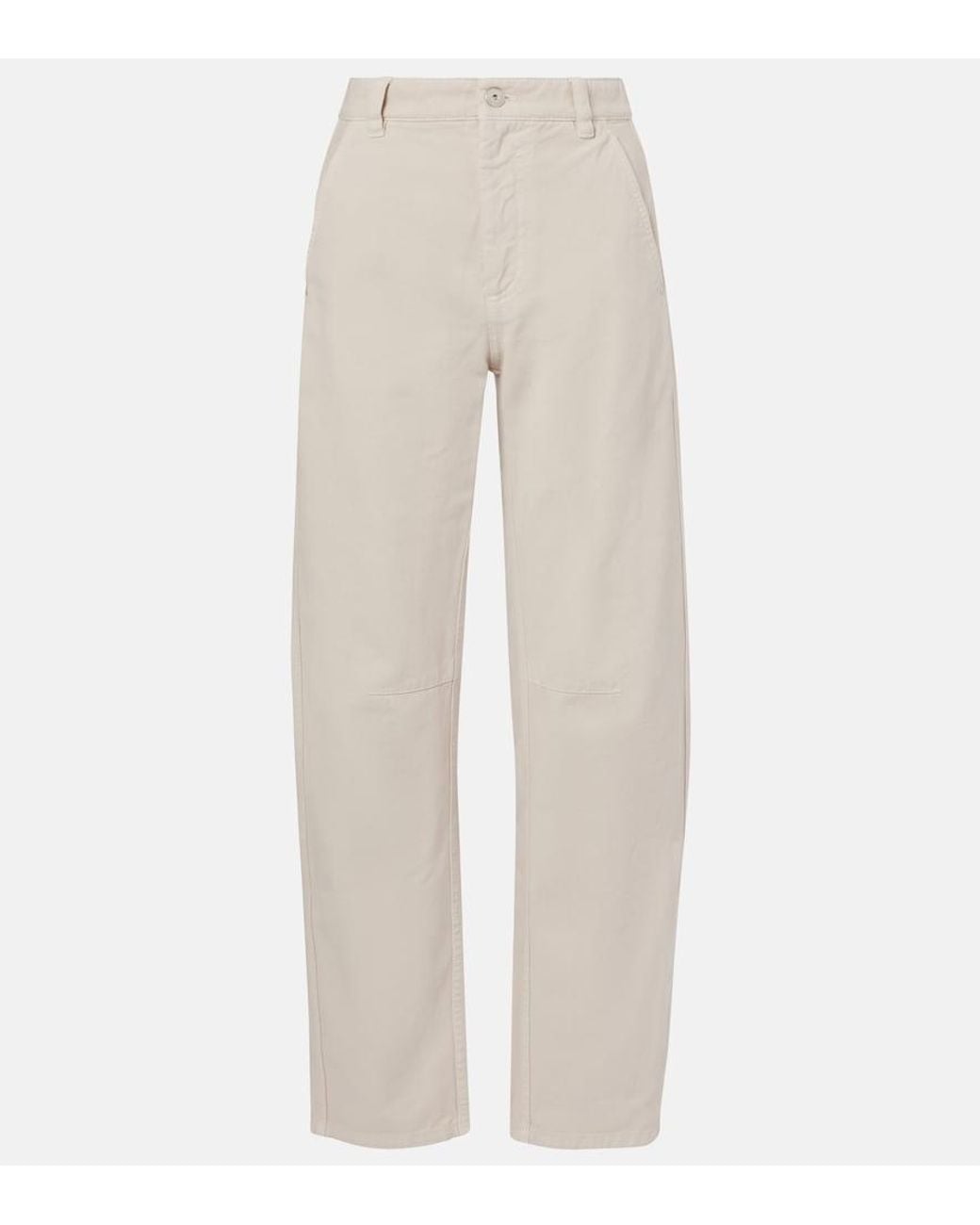 Brunello Cucinelli Natural High-Rise Straight Jeans