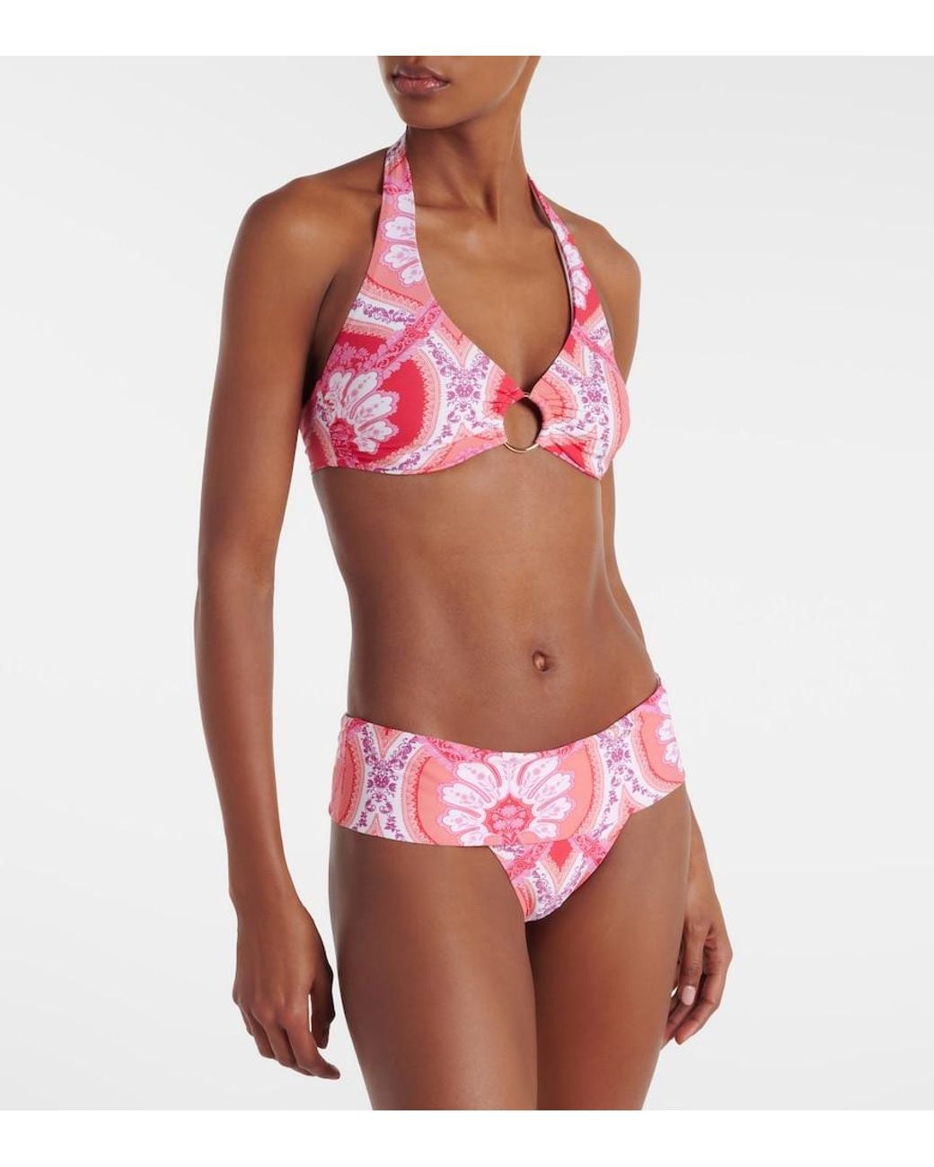 Melissa Odabash Pink Bedrucktes Bikini-Hoeschen Brussels