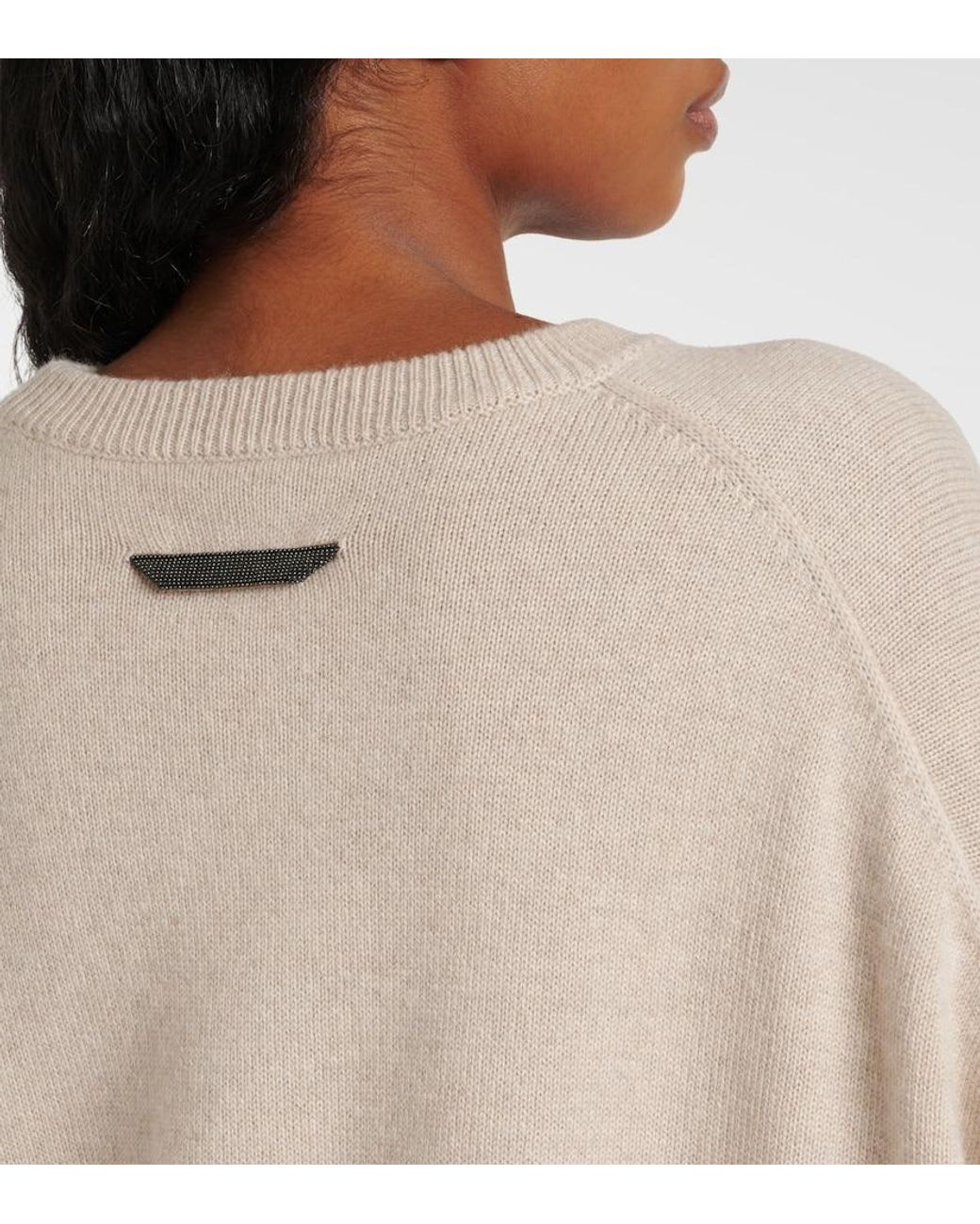 Pullover Monili di Brunello Cucinelli in Natural