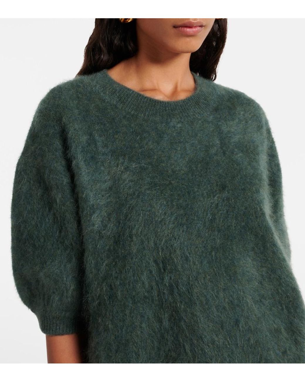 Lisa Yang Green Juniper Cashmere Top