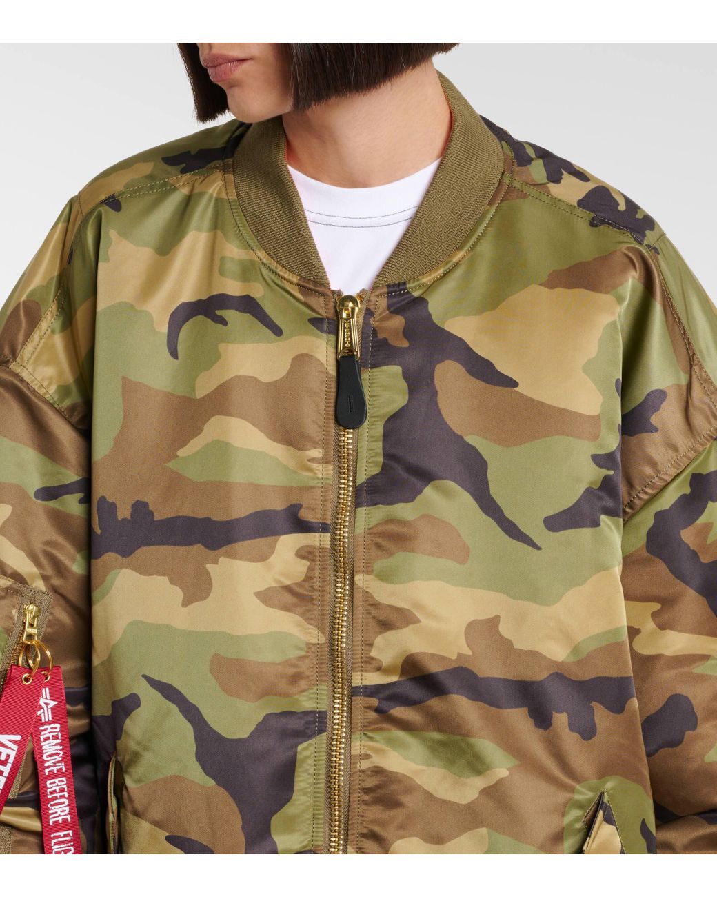 Vetements Camouflage Bomber Jacket in Green Lyst UK