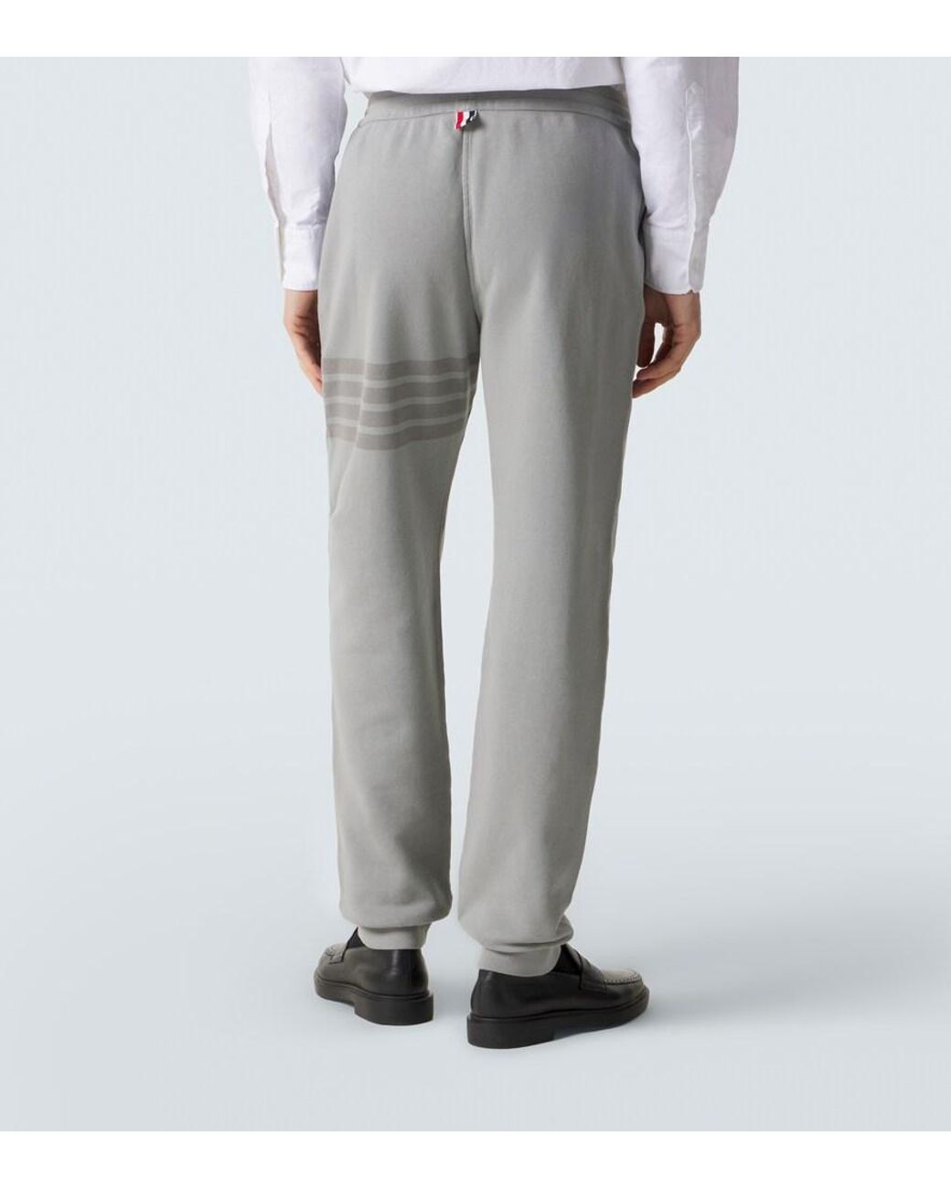 Thom Browne Gray 4-Bar Cotton Sweatpants for men