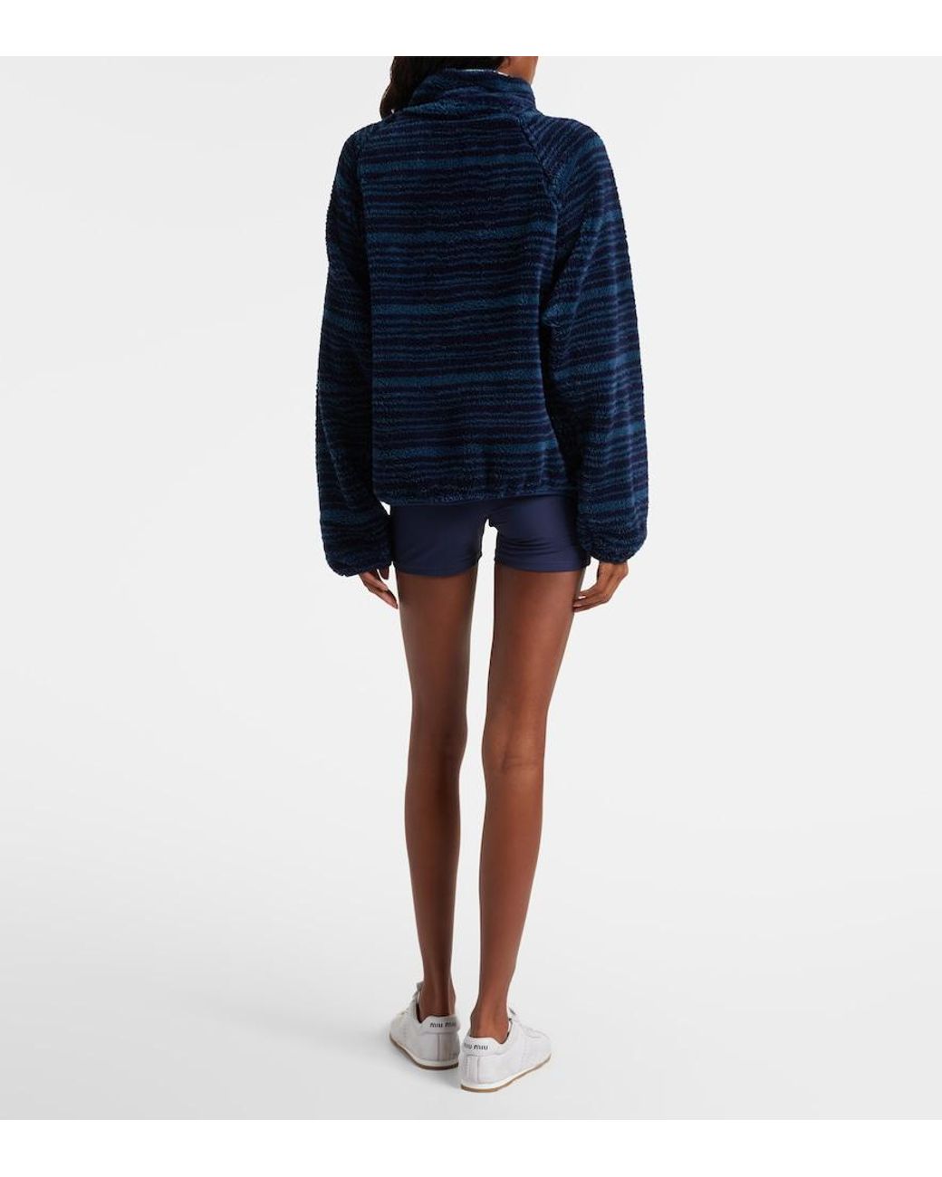 The Upside Blue Harlow Fleece Half-Zip Sweatshirt
