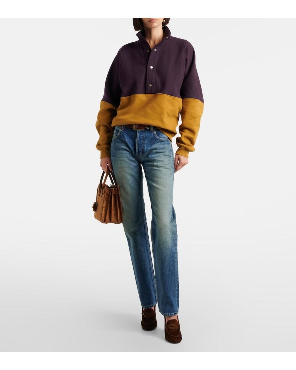 Saint Laurent Blue Faded Straight Jeans