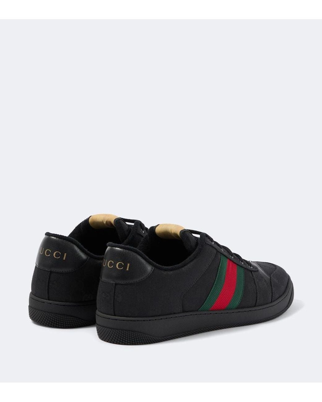 Gucci Black Screener Gg Canvas Sneakers for men