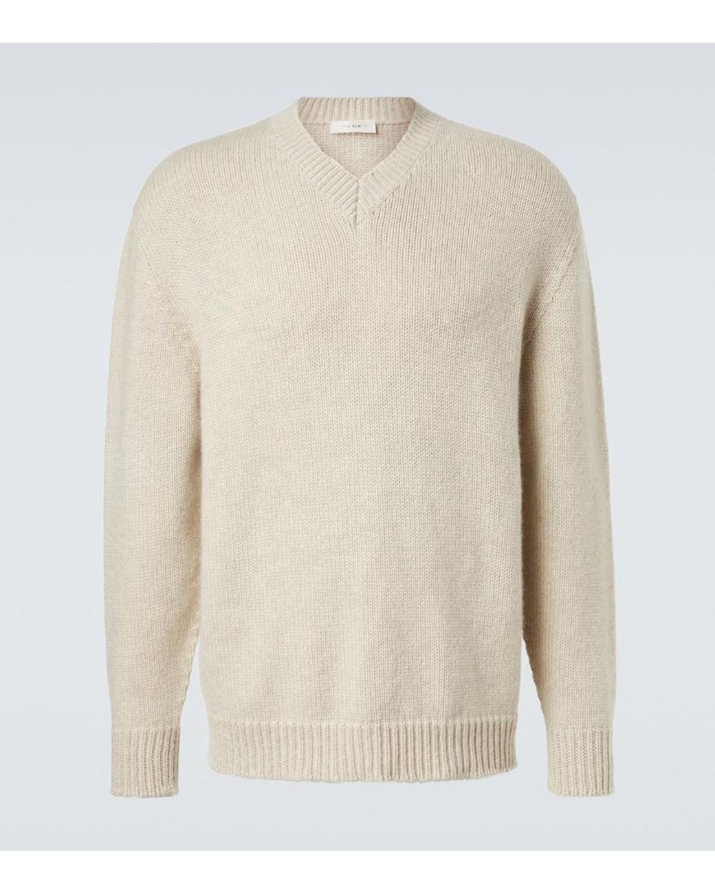The Row White Creed Cashmere Sweater for men