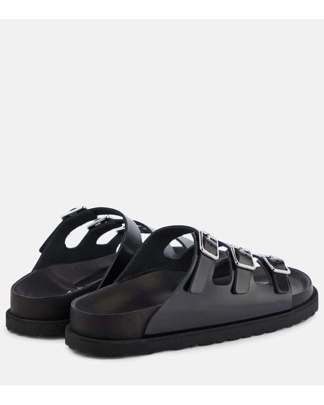 Birkenstock Black Florida Leather Sandals