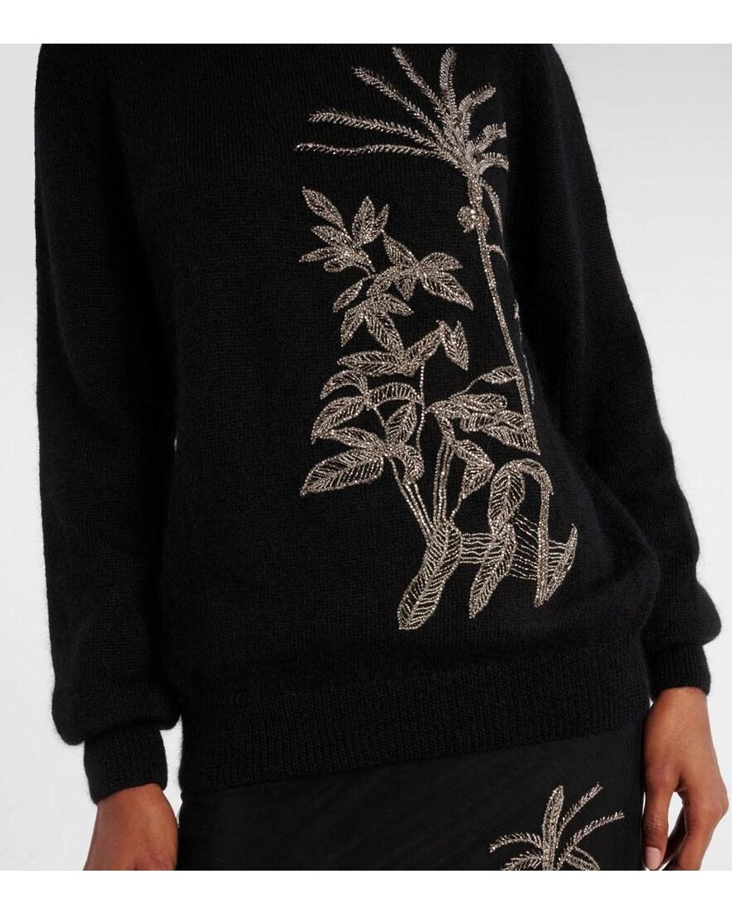 Costarellos Black Noemie Embellished Sweater