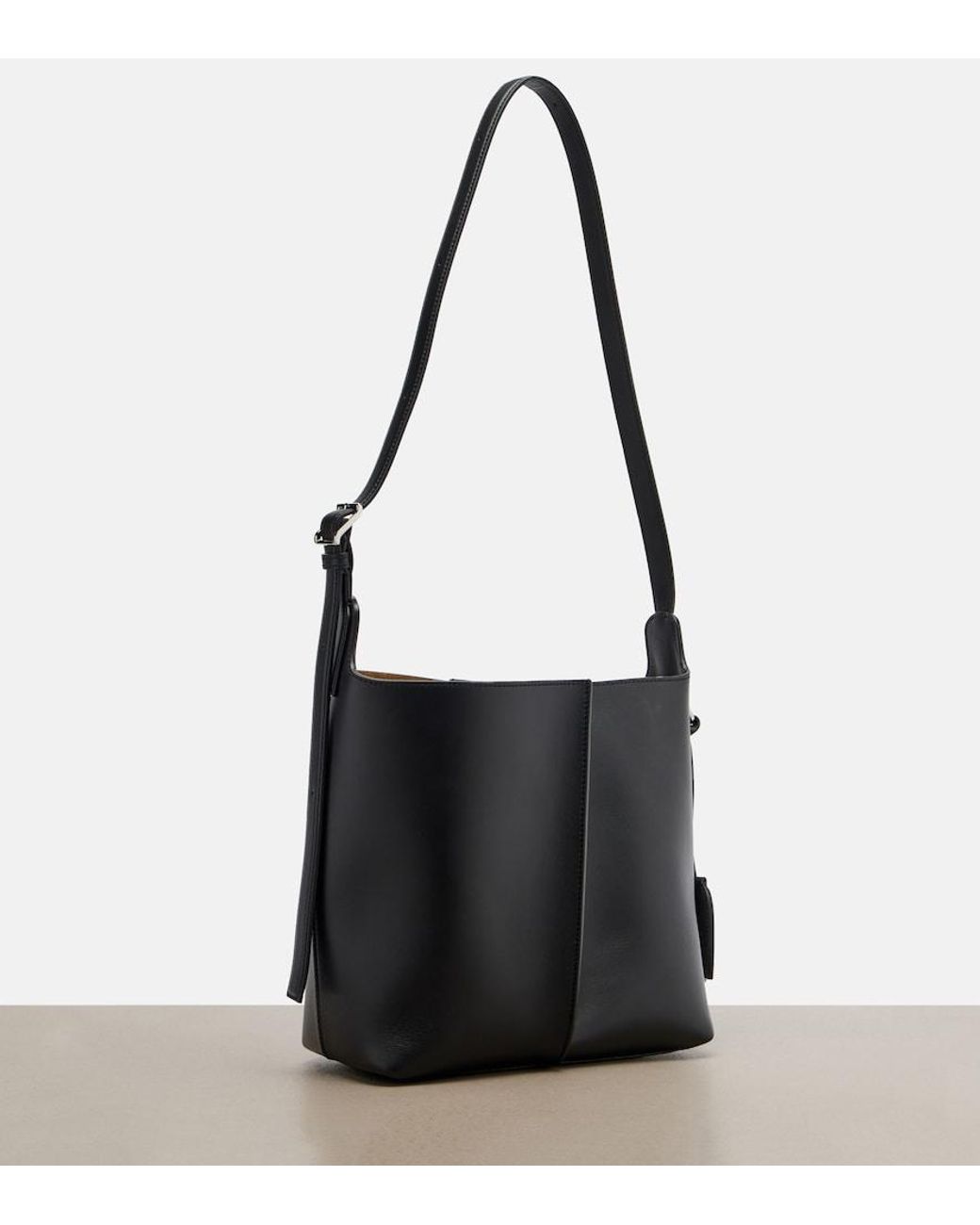 Loewe Black Bilbao Medium Leather Tote Bag