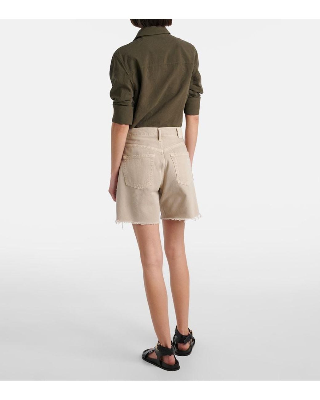 Citizens of Humanity Natural Marlow Long Denim Shorts