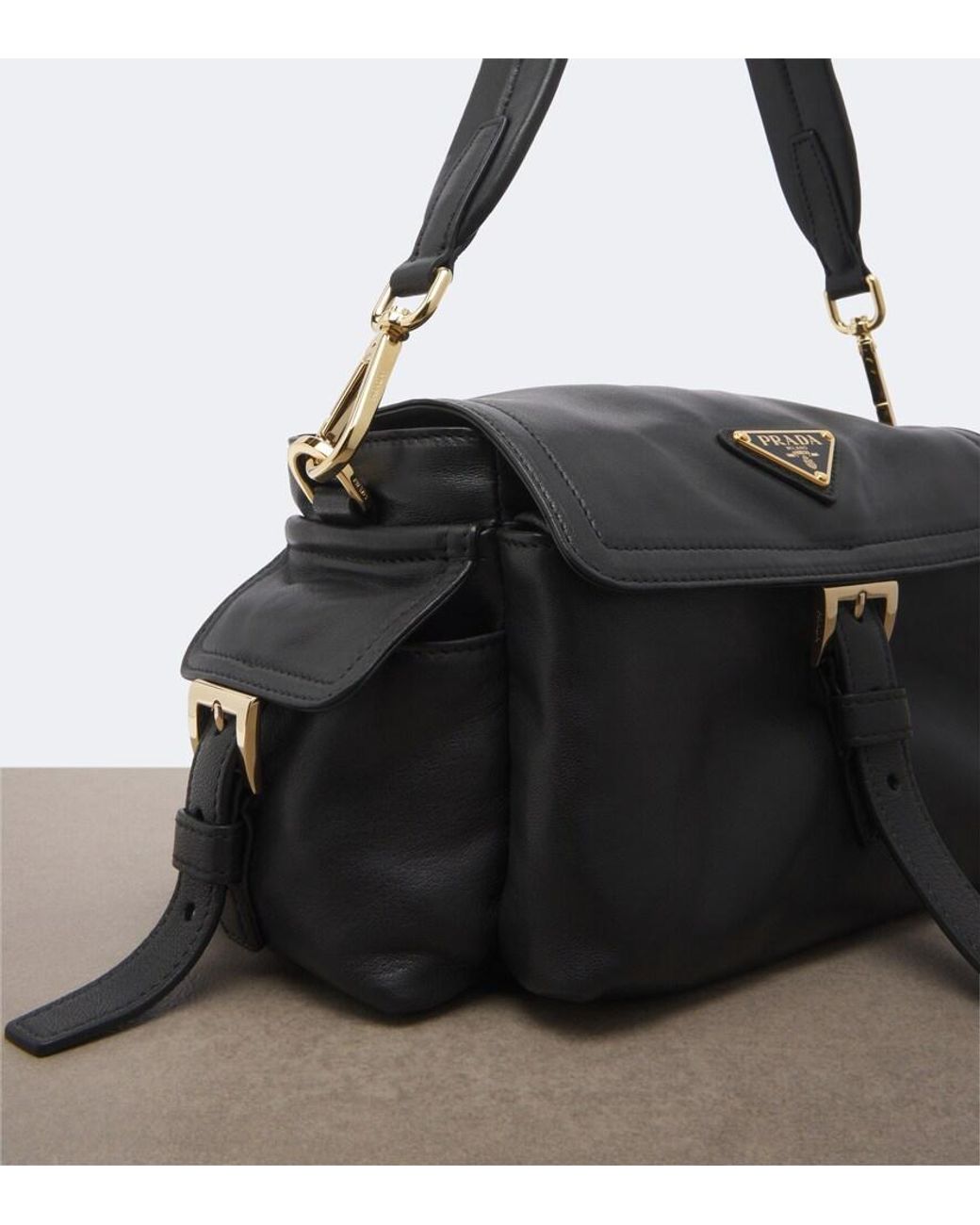 Prada Black Explore Mini Leather Shoulder Bag