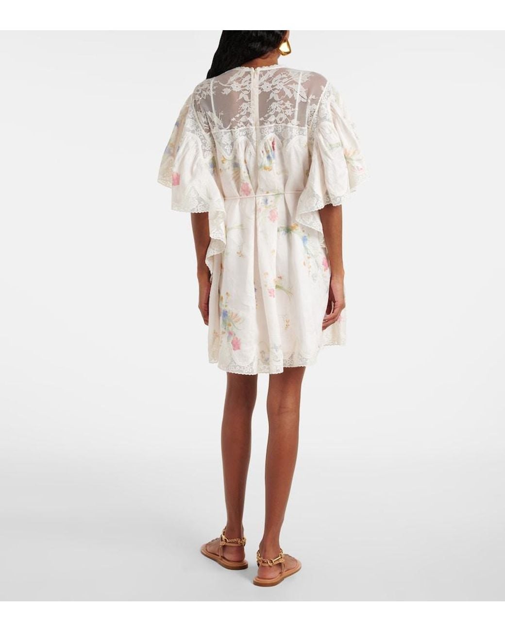 Zimmermann White Lucky Linen Mini Dress