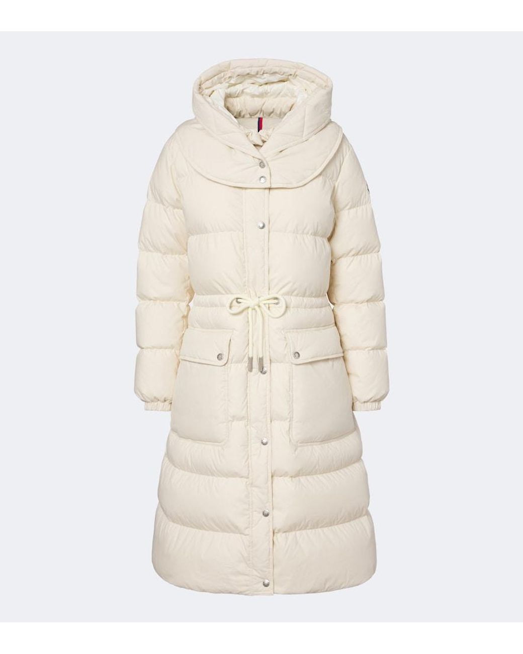 Moncler Natural Pic Hooded Down Coat