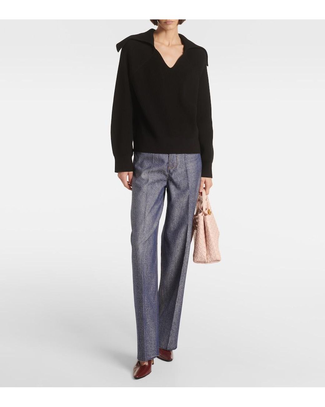 Bottega Veneta Black Cotton Sweater
