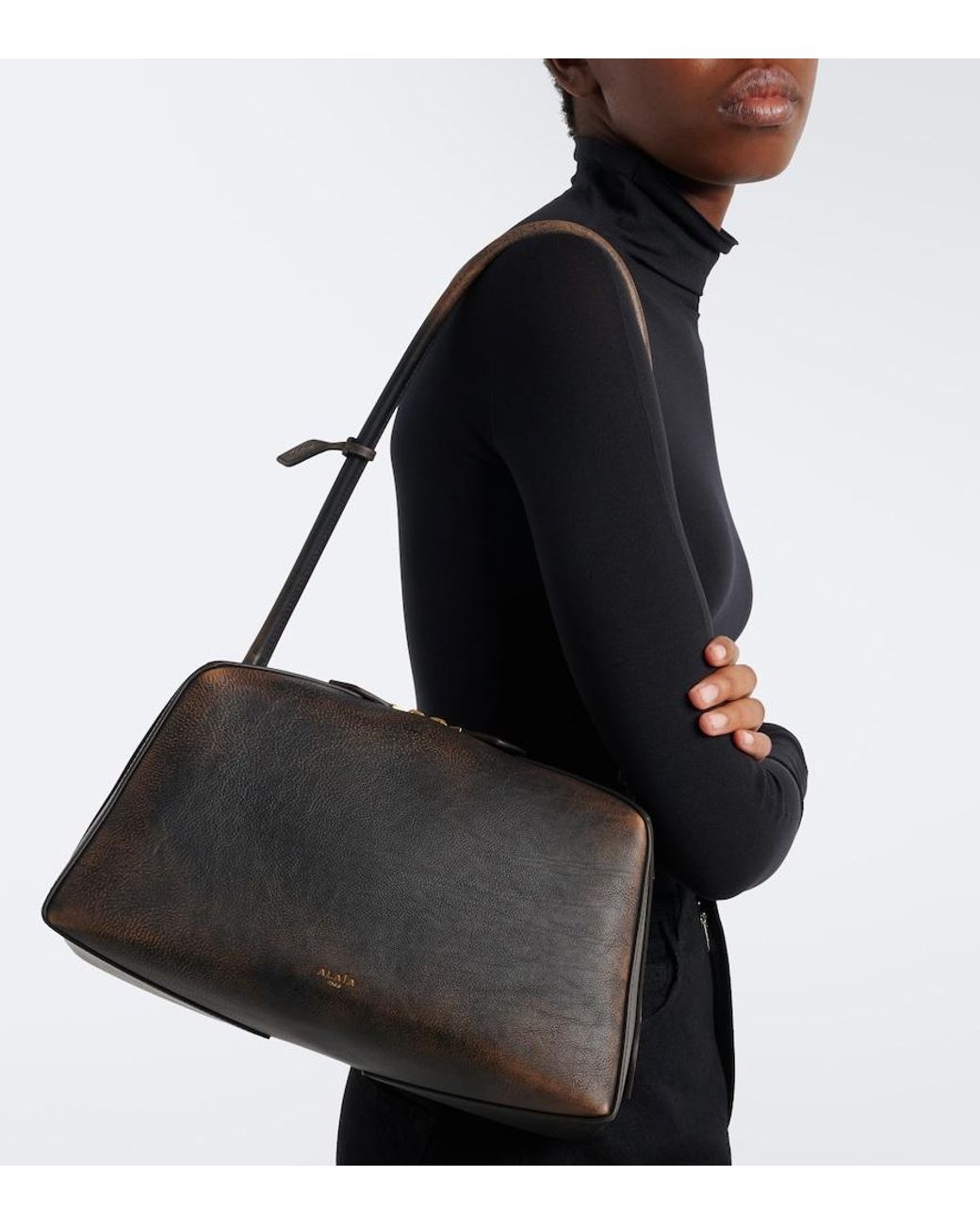 Alaïa Black Le Bouledogue Leather Shoulder Bag